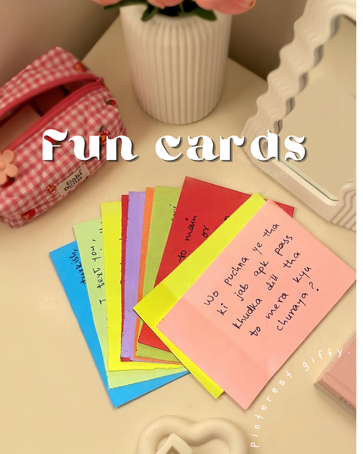 Customized Handmade Fun Cards Deck / Personalized Quirky Message Note Set