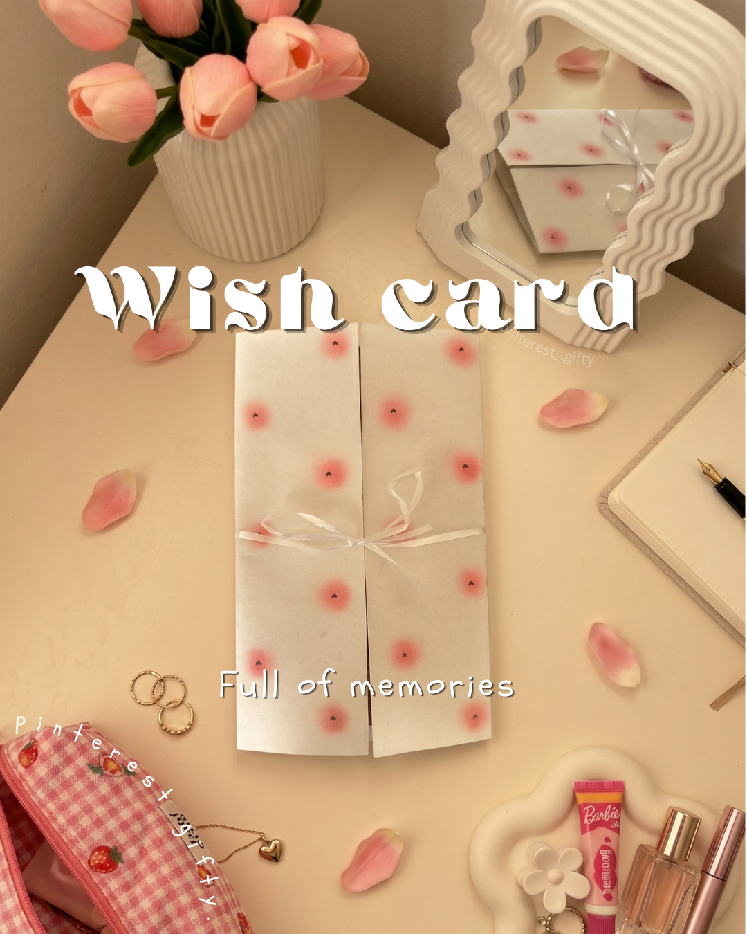 Customized Handmade Accordion Wish Card / Folding Memory Letter Set
