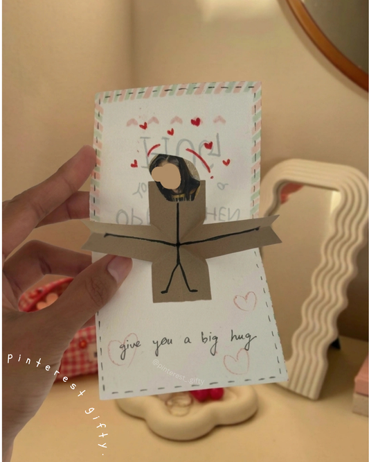 Customized Open When You Need a Hug Card / Personalized Pop-up Hug Gift