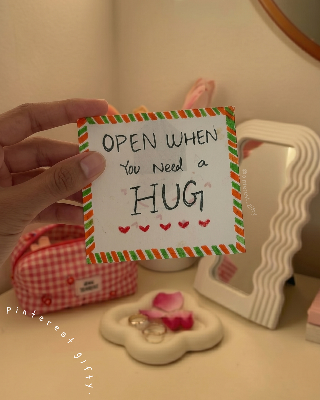 Customized Open When You Need a Hug Card / Personalized Pop-up Hug Gift