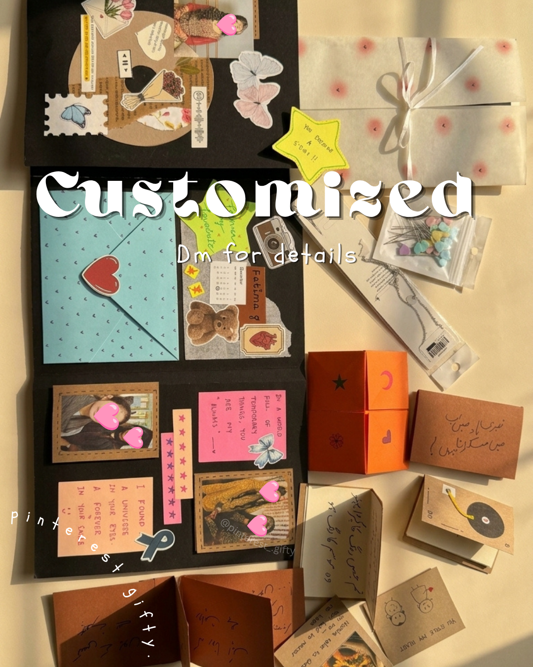 Customized Handmade Memory Scrapbook Album / Accordion Folding Photo Gift