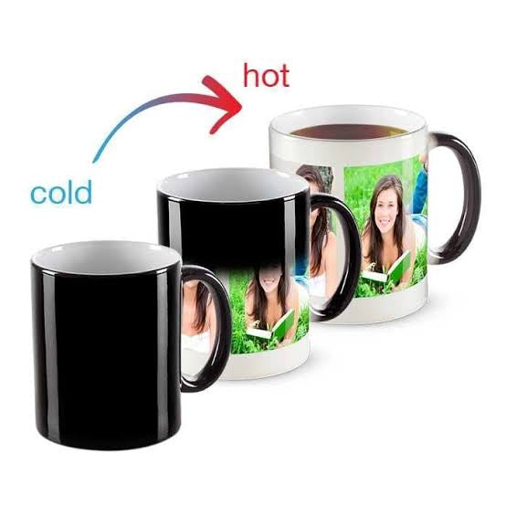 Customized Magic Color-Changing Mug – Personalized Heat-Sensitive Reveal Coffee Cup, Surprising Photo & Text Gift