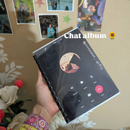 Personalized Custom Chat Album Book – Printed WhatsApp Screenshot Memory Scrapbook, Romantic Anniversary & Birthday Gift for Partner & Best Friend